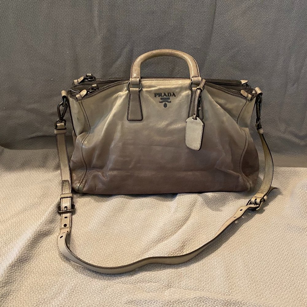 Prada Glace Calf Ghiaccio Sfumata Satchel